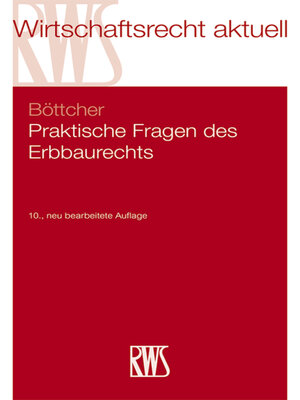cover image of Praktische Fragen des Erbbaurechts